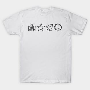 U2 - Zoo TV Symbols - Black T-Shirt